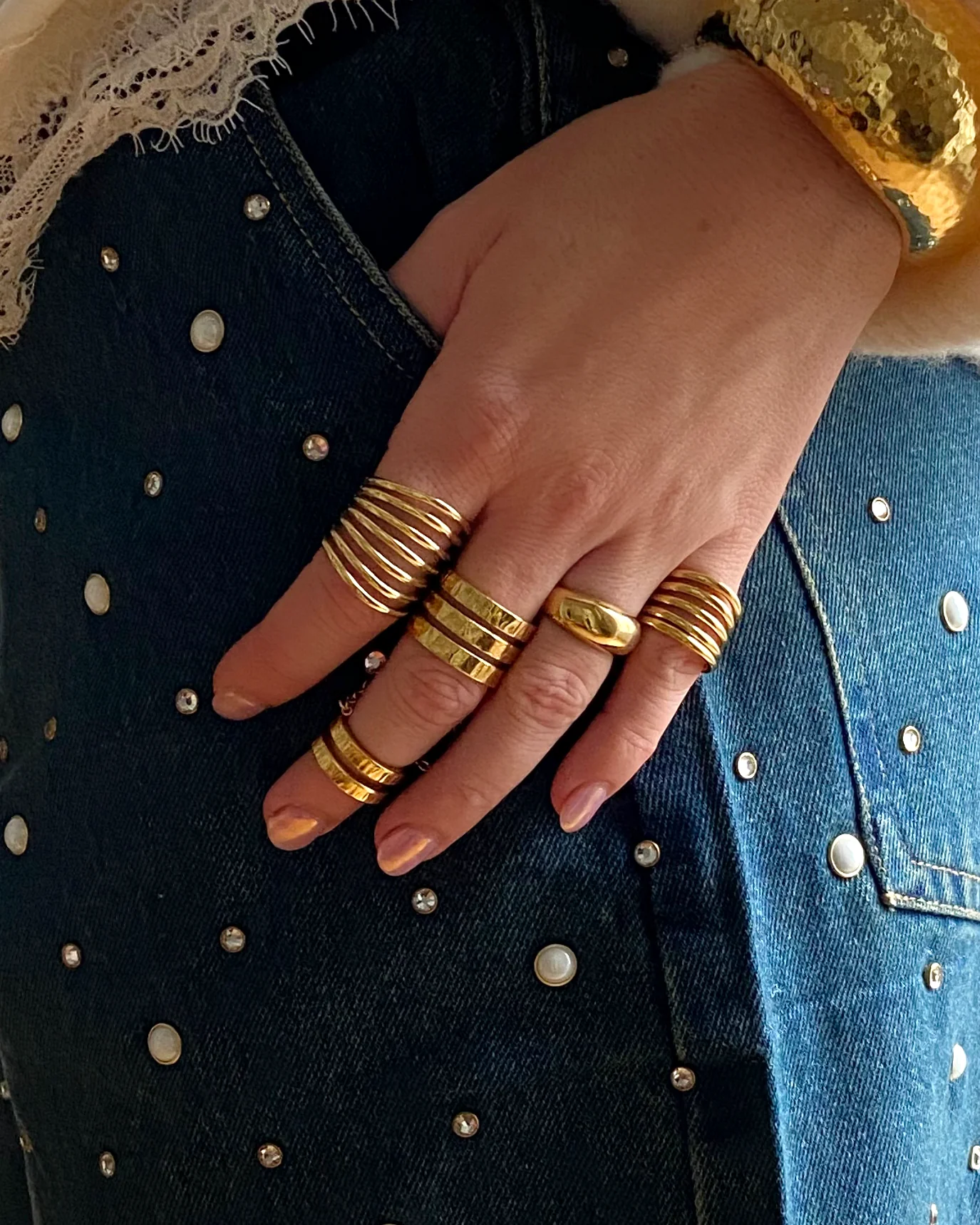 BAGUE DE PHALANGE 5 HOOPS - Image 8