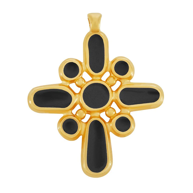 PENDENTIF CROIX NOIRE
