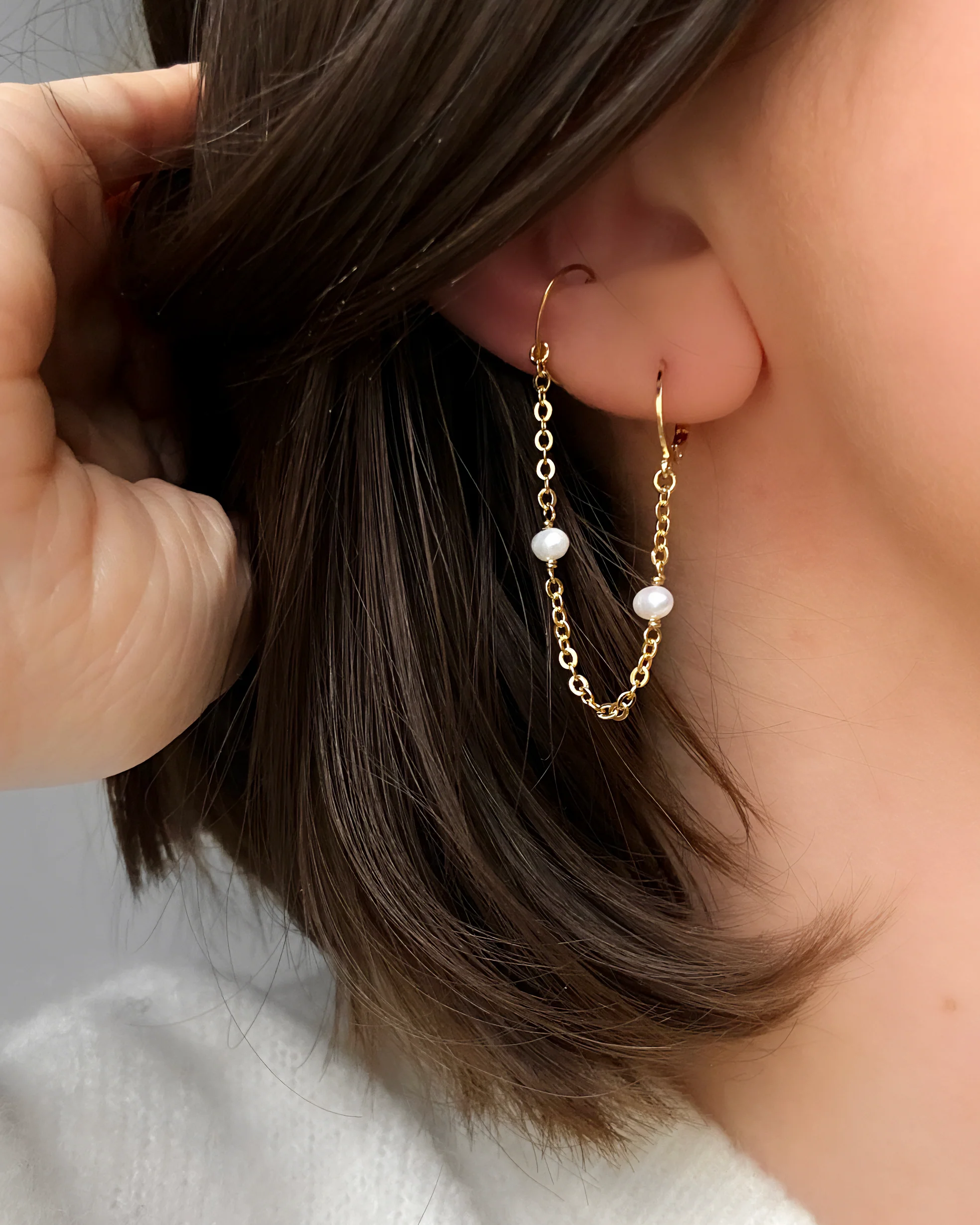 EAR CUFF CHAINE PERLE - Image 2
