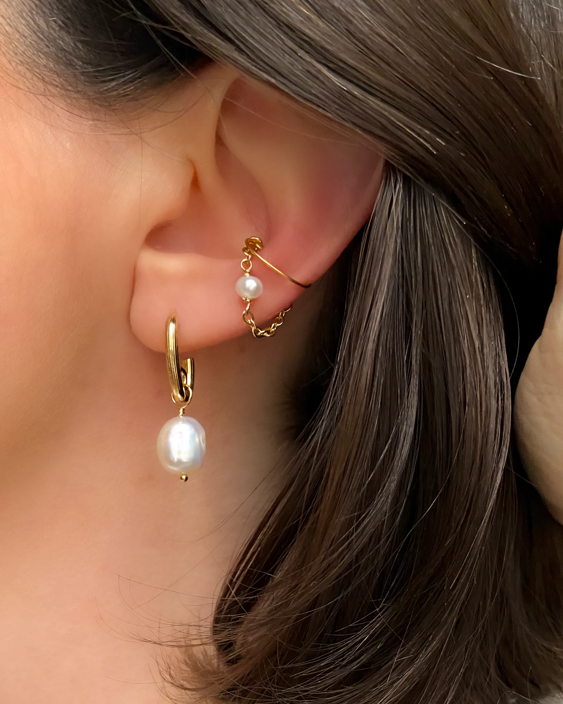 EAR CUFF CHAINE PERLE - Image 2