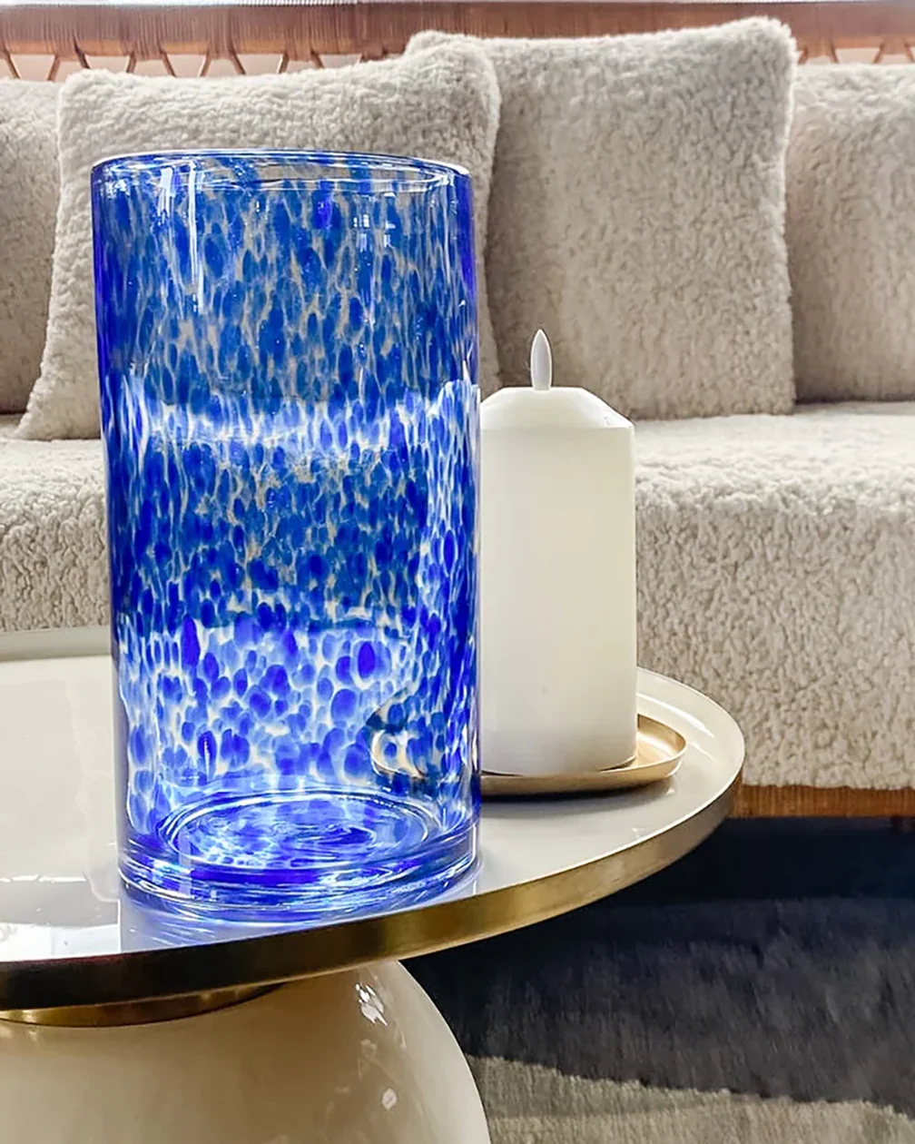 VASE TUBE LEOPARD BLEU - Image 3