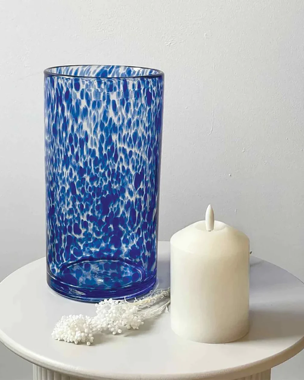 VASE TUBE LEOPARD BLEU - Image 4